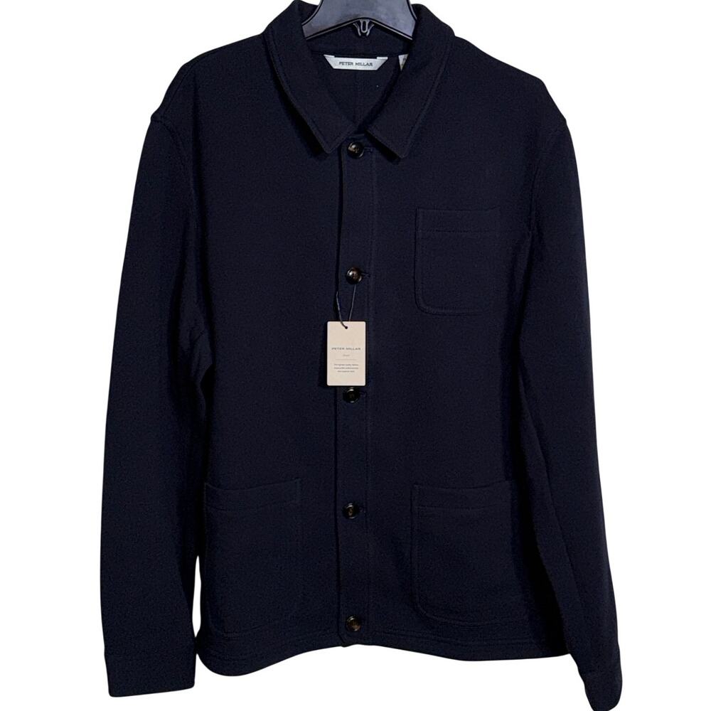 Peter Millar Camden Knit Chore Coat, navy XLarge $345
